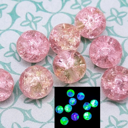 Pink crackle uranium - crackle,
