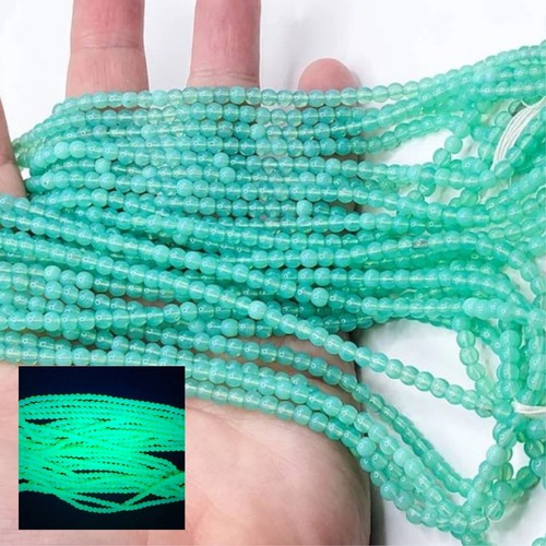100pcs uranium glass beads - glass,