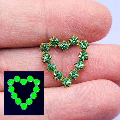 Vintage jeweled uranium glass - vintage,