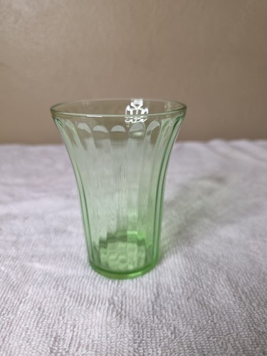 Green uranium glass tumbler - uranium,