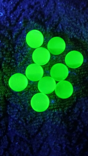 Uranium glass marbles 10mm - marbles,